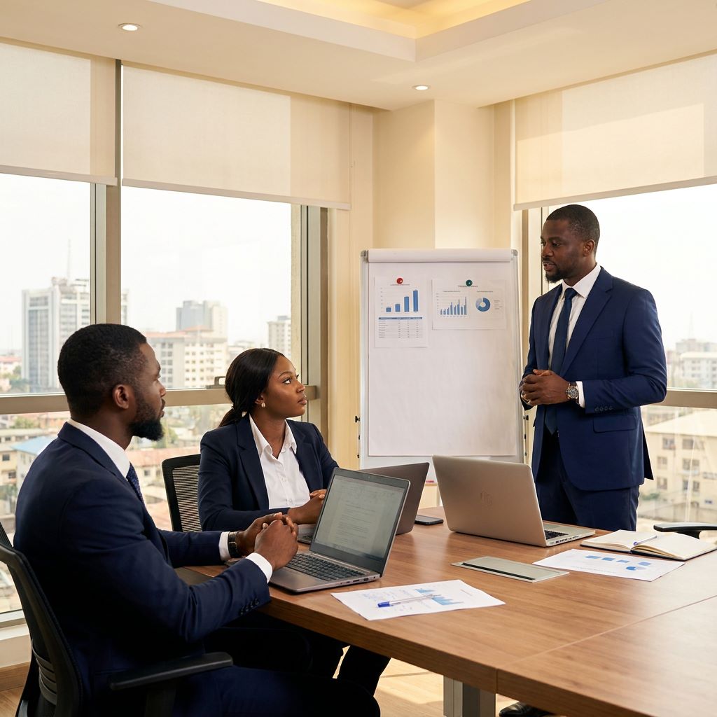 Professional team in consultation